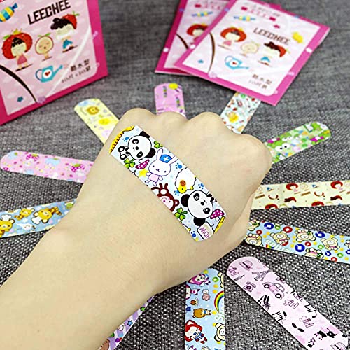 Newvent 120 Pcs Printed Bandage For Kids Cute Printed Cartoon Waterproof Band Aid Adhesive First Aid Emergency Bandage Kit For Kids/Children