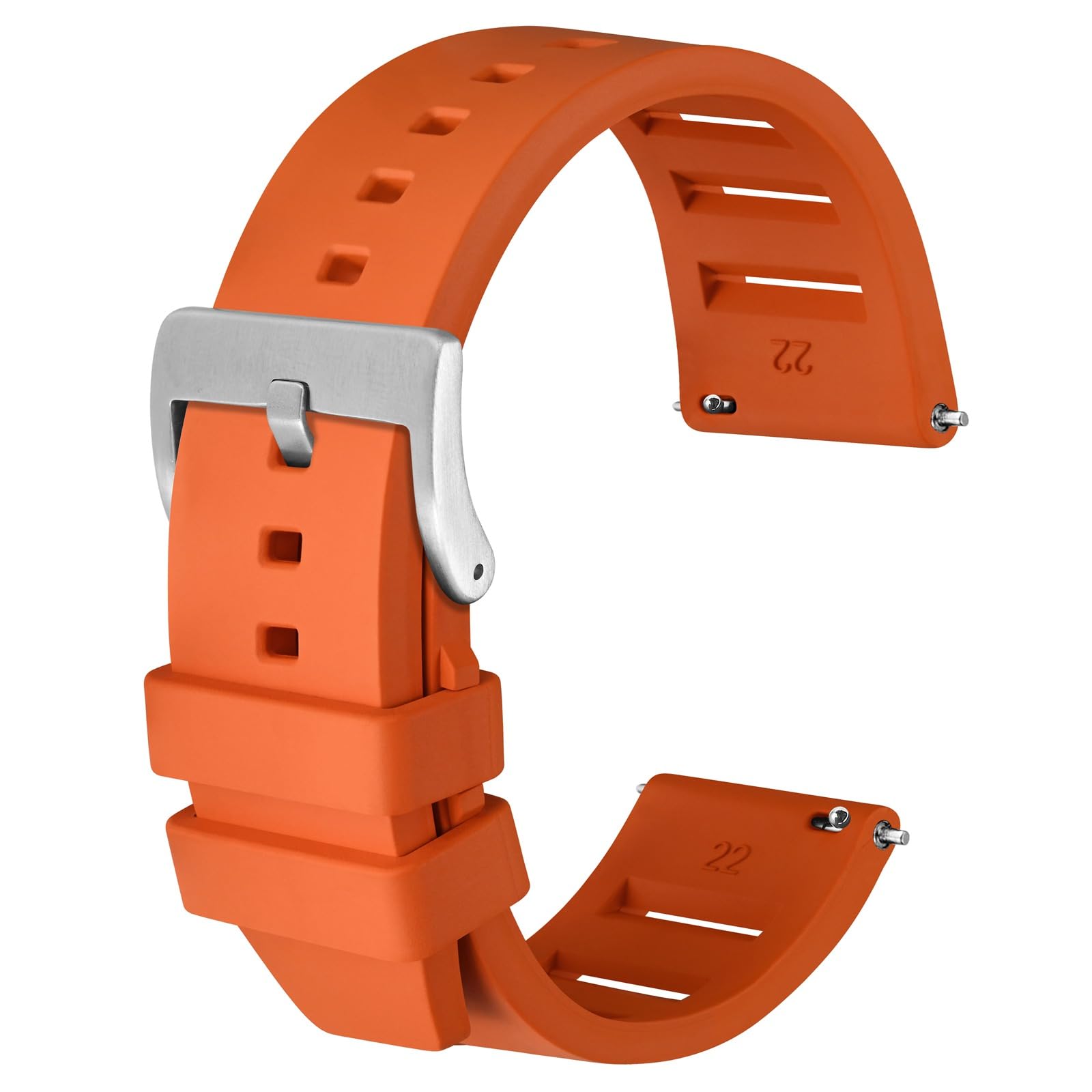 Anbeer Silikon Uhrenarmbänder, Fluorkautschuk Uhrenarmbänder 20mm 22mm,Schnellverschluss Ersatzarmband für Herren