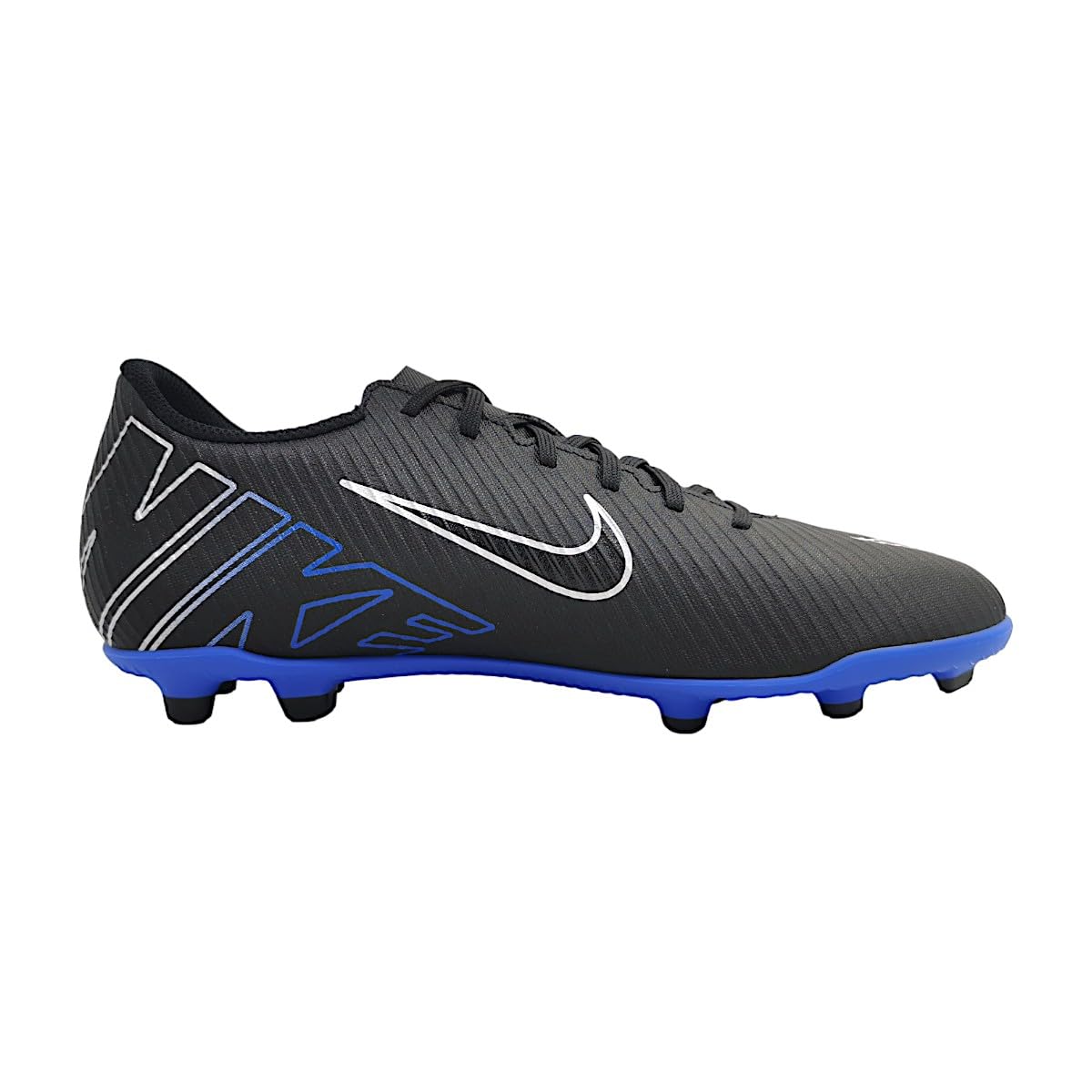 NIKE Men's Football Shoe, Black Chrome Hyper Royal, 8.5