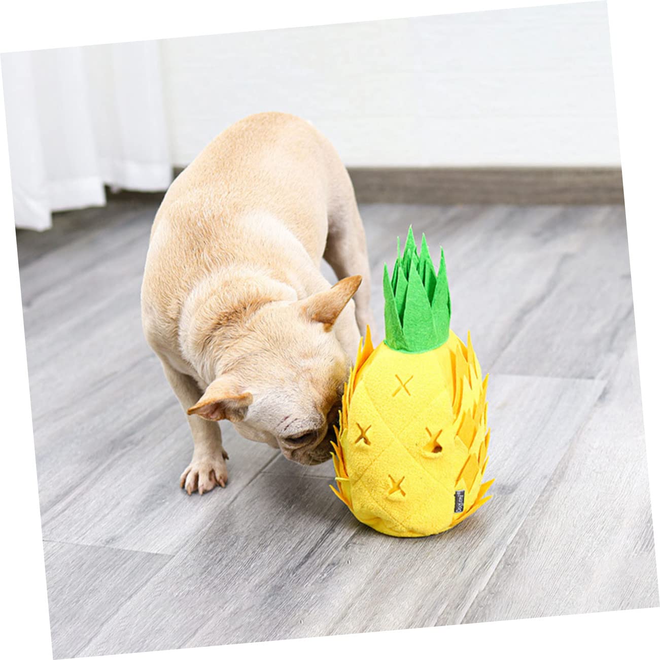 Jouet Ananas pour Chien Jouet à Mâcher Interactif à Renifler pour Chien Lavable