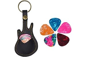 Leather Guitar Key Chain: Stylish and Protective Holder for Your Guitar Picks