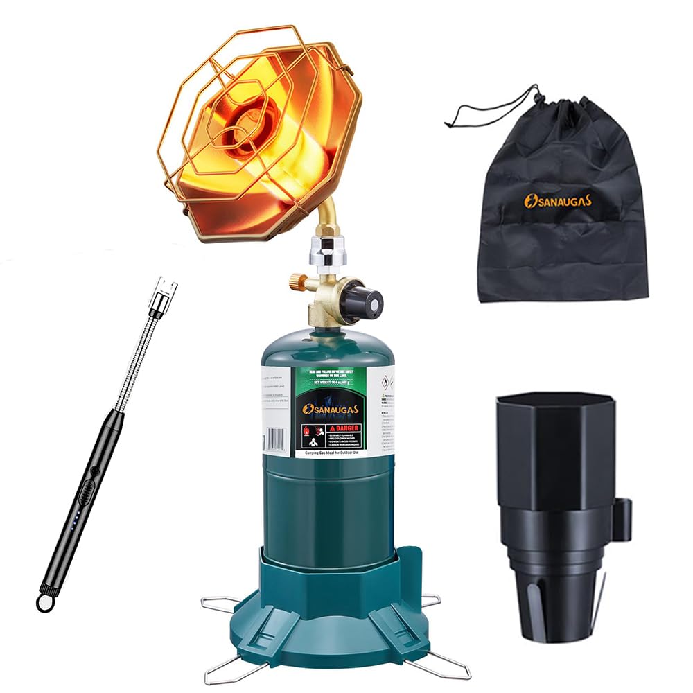 6200 BTU Propane Camping Heater, Portable Tent Heater with Radiant Burner, Adjustable Flame, Stable Base, Fits 1 lb Propane Tank for Outdoor Use-picture-26
