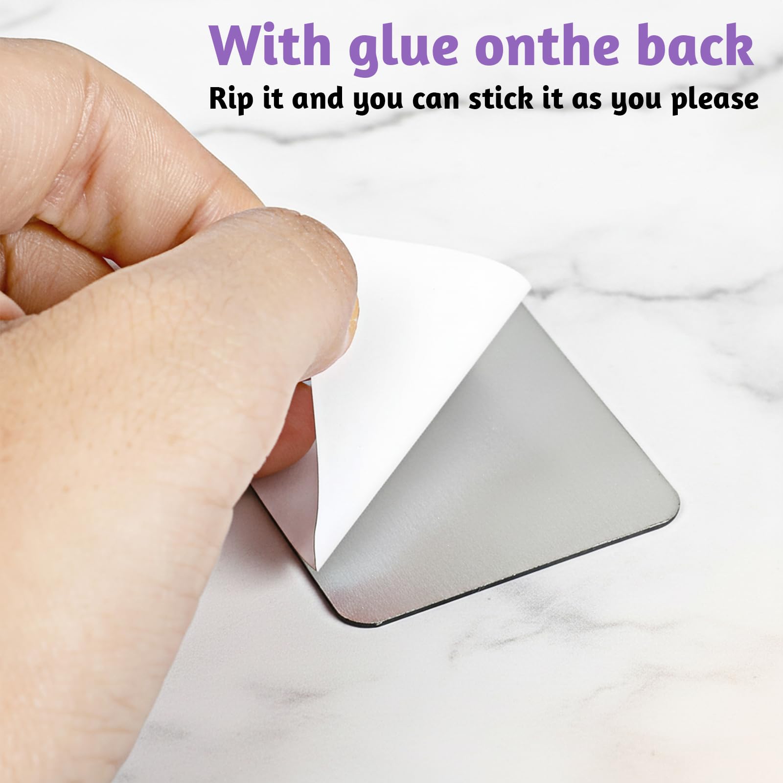 3 Pack Phone Mirror Stick On Phone Mirror Sticker Self Adhesive Slim Makeup Mirrors for Phones Case Back Acrylic Rectangle Mirrors Decal Charm for Smartphone(Peel Off Protective Film Before Use) - 3