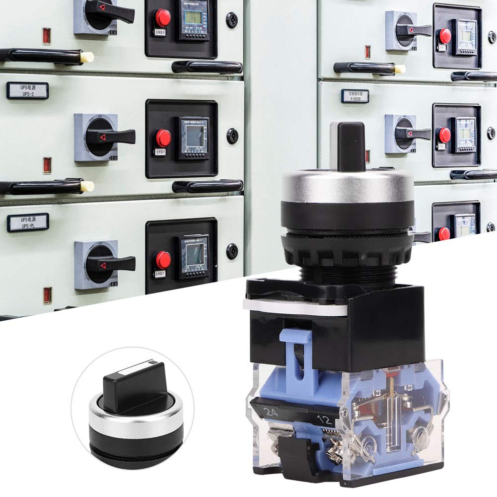 10-teiliger Drehschalter, rastender Wahlschalter, 1 offener, 1 geschlossener, 2-Positionen-selbstsichernder Knopf, 22 mm elektromagnetisches Starterzubehör