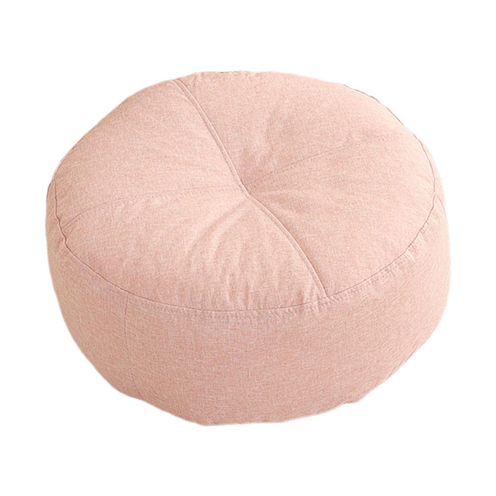 PIXZCSA Compact Floor Cushion Pad Stylish Round Pillow Seating Choice For Every Home Meditation Seating Cushion 40cmx15cm Meditation Floor Bedroom Office, Pink, 40x15cm