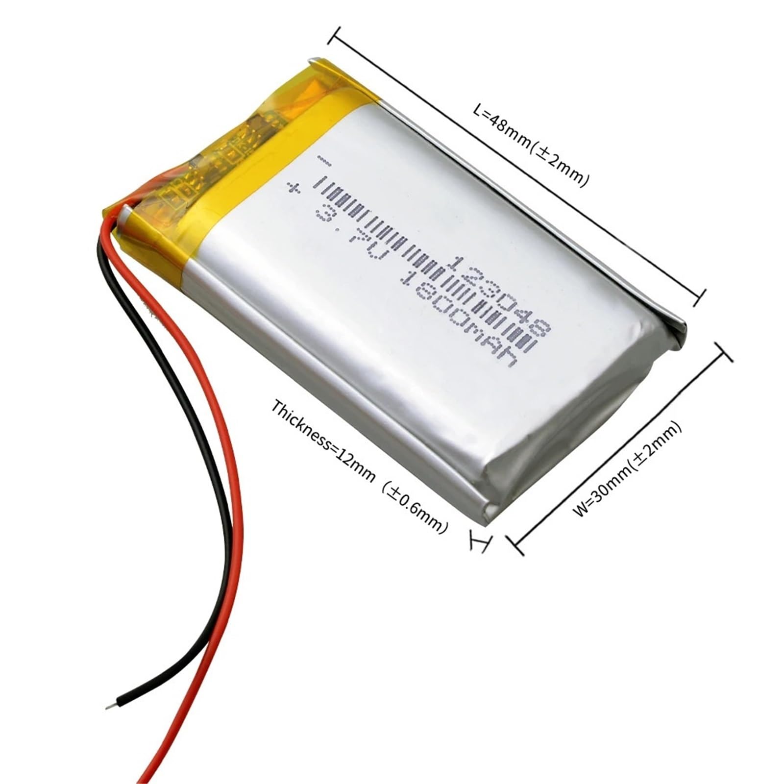 123048 3,7 V 1800 mAh ﻿1 pièce
