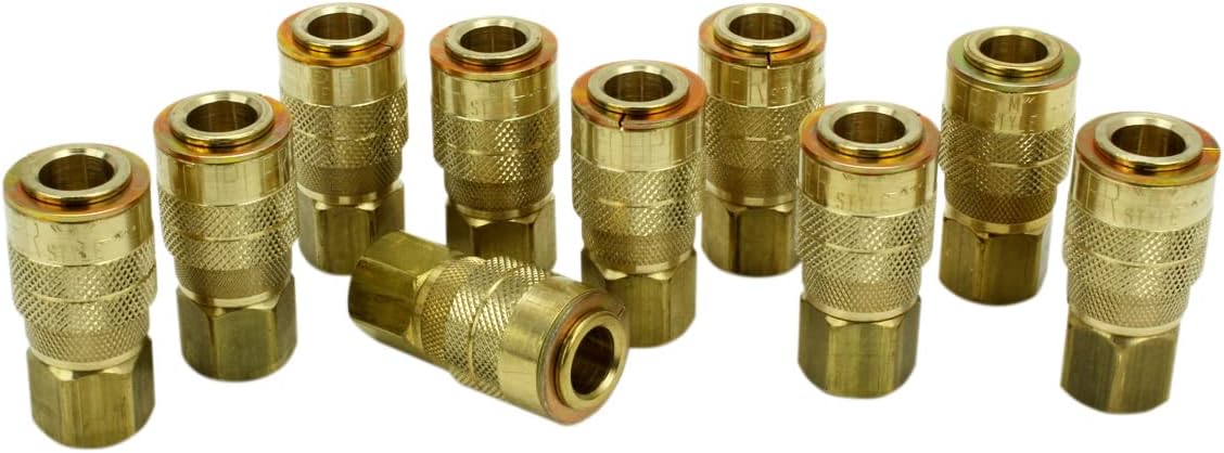 Milton 713 1/4" FNPT M Style Coupler with Drag Guard - Box of 10
