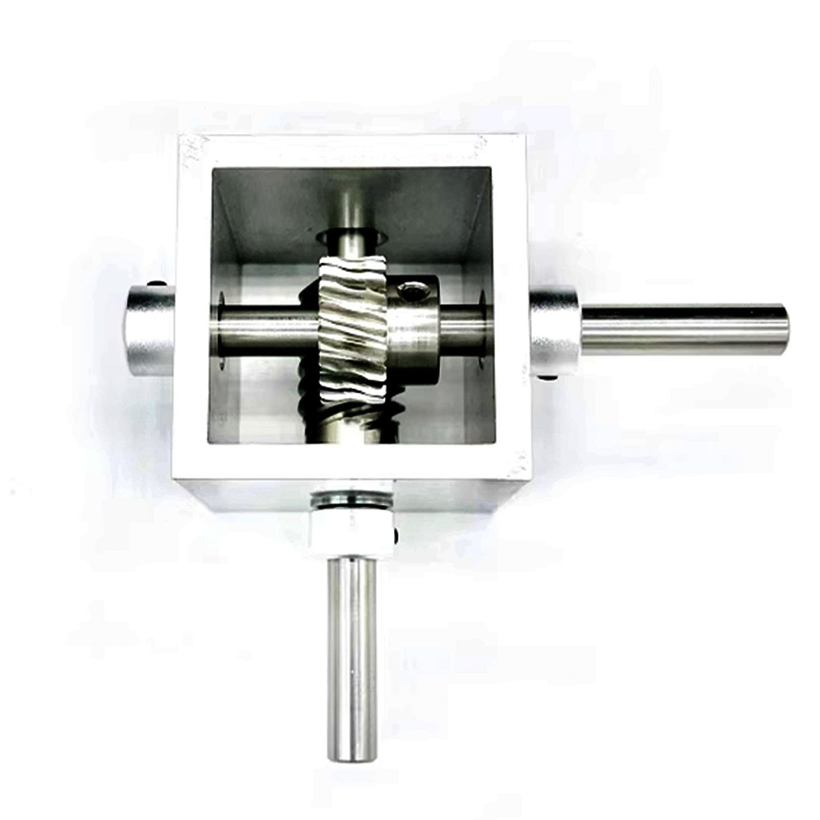 5:1 Right Angle Worm Gearbox, 8 mm Shaft 90 Degree Gearbox, Drive Steering Gear Reducer, 20T Reduction Gearbox, Simple Mechanical DIY Module