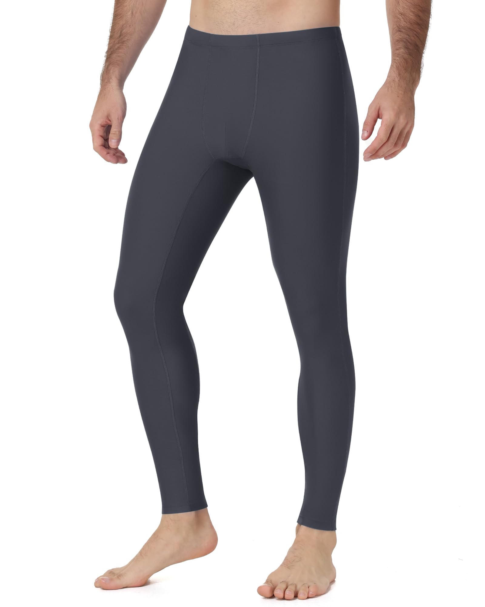 Runhit Herren Schwimmhose Lang, Eng Anliegende Badehose mit UPF 50+, Atmungsaktiv Schwimmleggings mit Tasche, Kompressionshose Rash Guard Leggings für Schwimmen, Surfen, Strand & Training