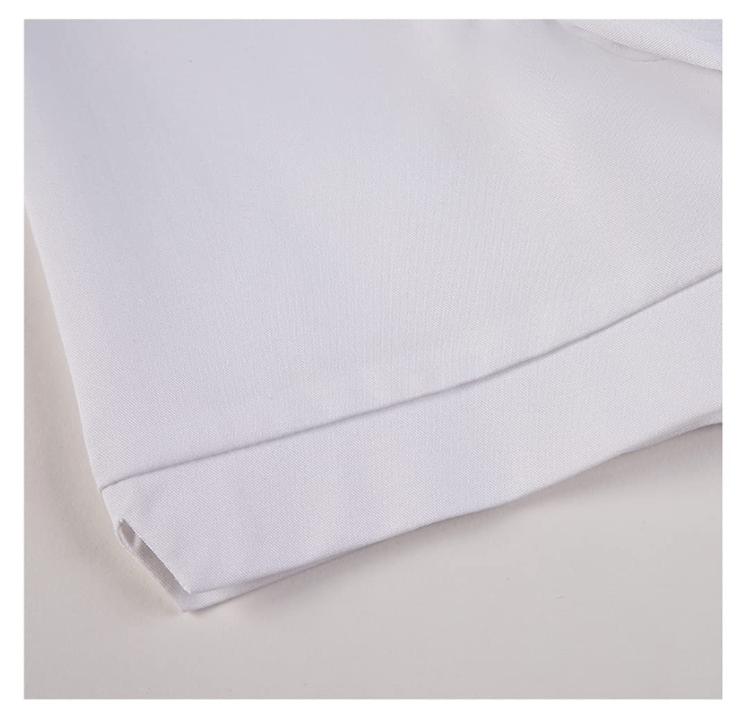 Camisa con Botones para Mujer Blusa de Negocios de Manga Corta con Cuello en V para el Trabajo Oficina Blusas Formales de Verano Navy Blue S