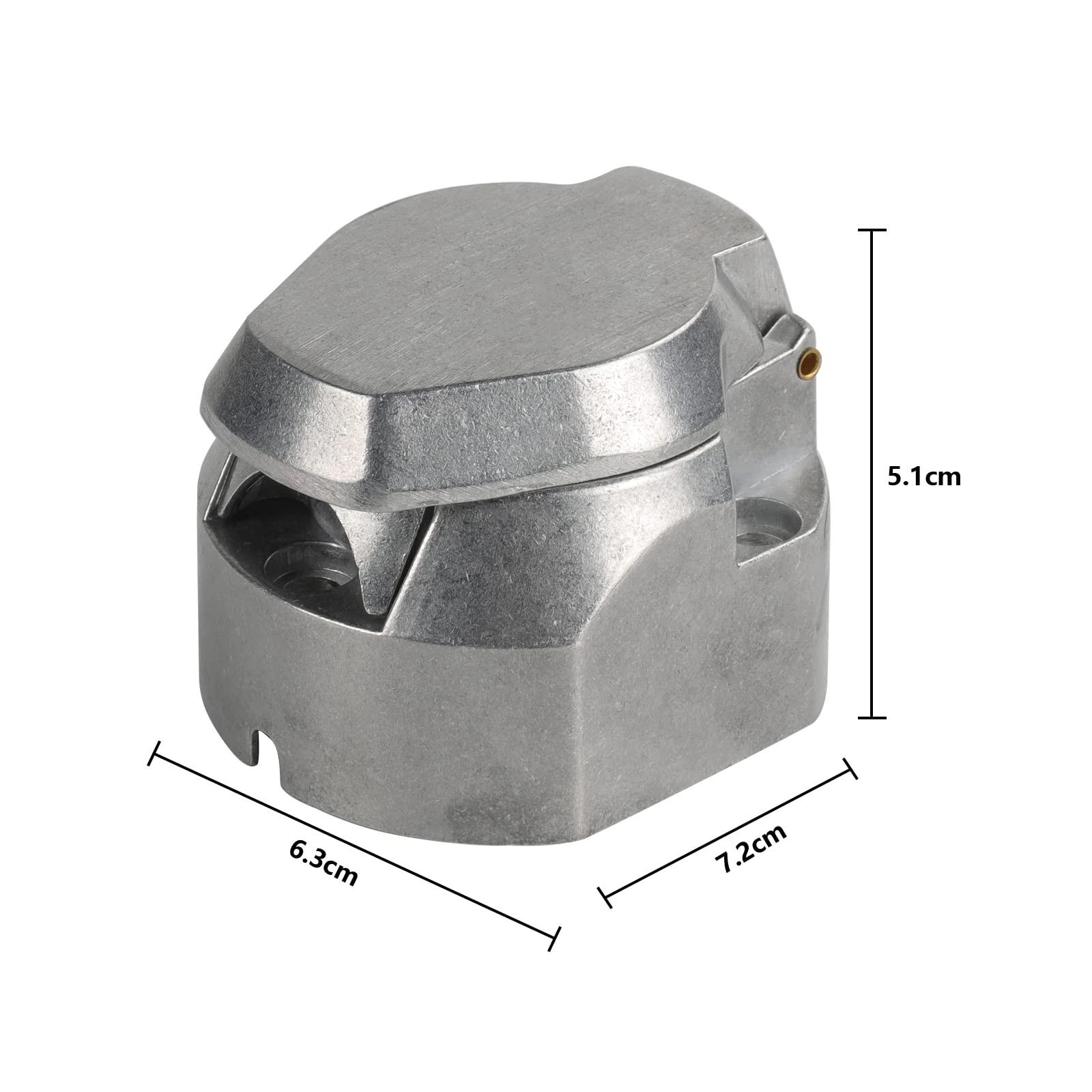 AOHEWEI 13 Pin Gancio di Traino Elettrico Presa rimorchio Metallo Lega di Alluminio 13 Vie luci Auto connettori per Barche Camper Caravan o Altri Veicoli Commerciali - 3