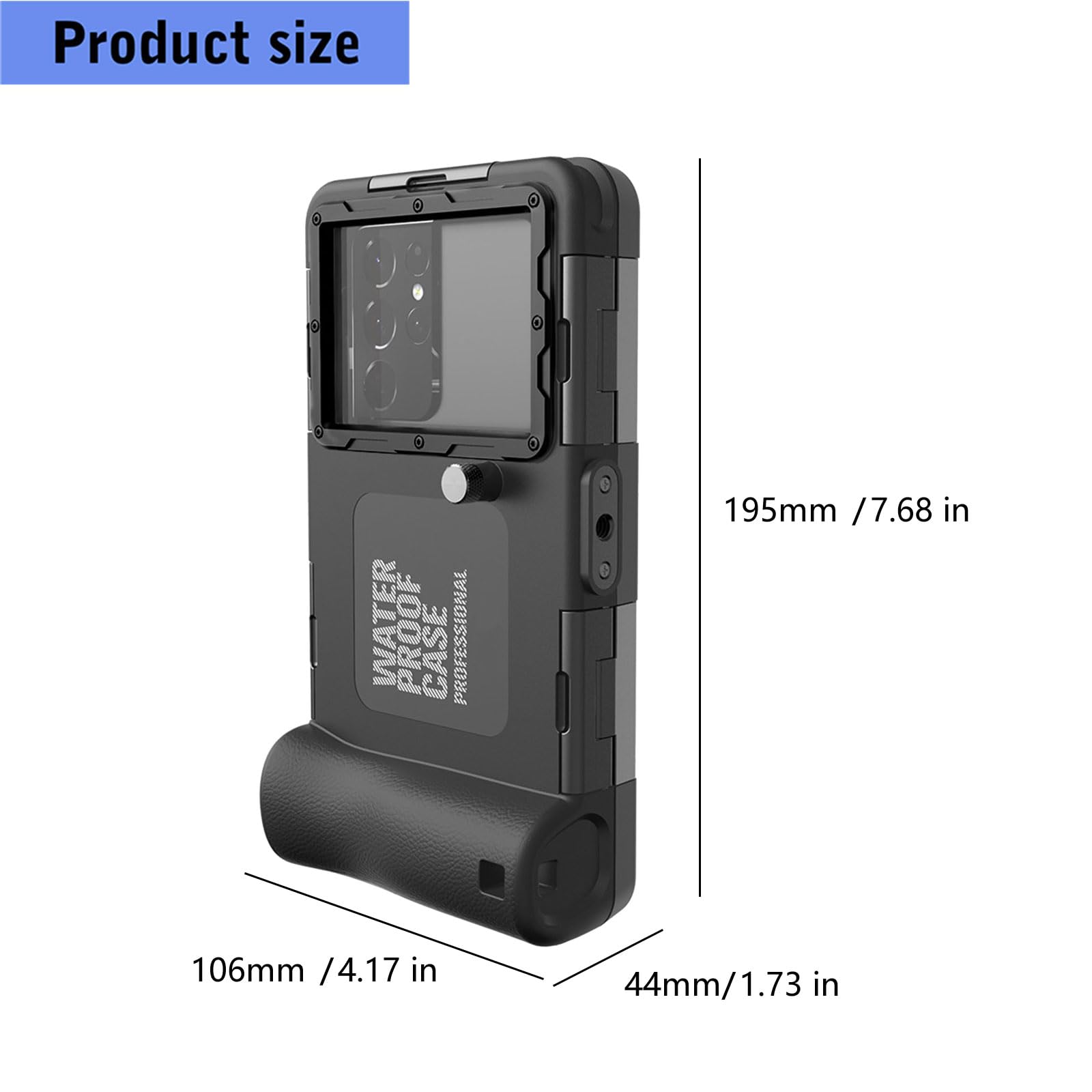 Custodia per telefono da 15 m per immersioni con snorkeling con custodia per telefono subacquea resistente alle alte pressioni