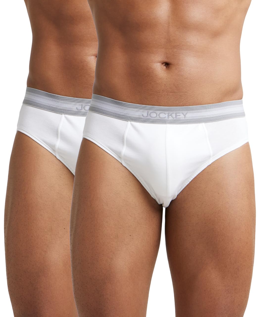 jockey Men's Super Combed Cotton Briefs with Ultrasoft and Durable Waistband & StayFresh Treatment with Antimicrobial Properties to Help You Stay Fresh Throughout The Day (Pack of 2) 1010_White_S-picture-15