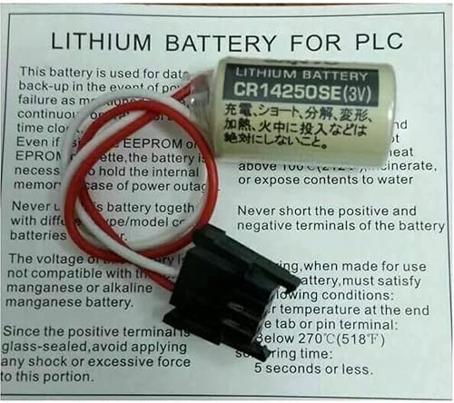Miniatura 8 de CR14250SE - Batería de litio de 3 V CR14250SE 12AA 1000mAh para fuente de alimentación de respaldo FDK 1747-BA con enchufe negro