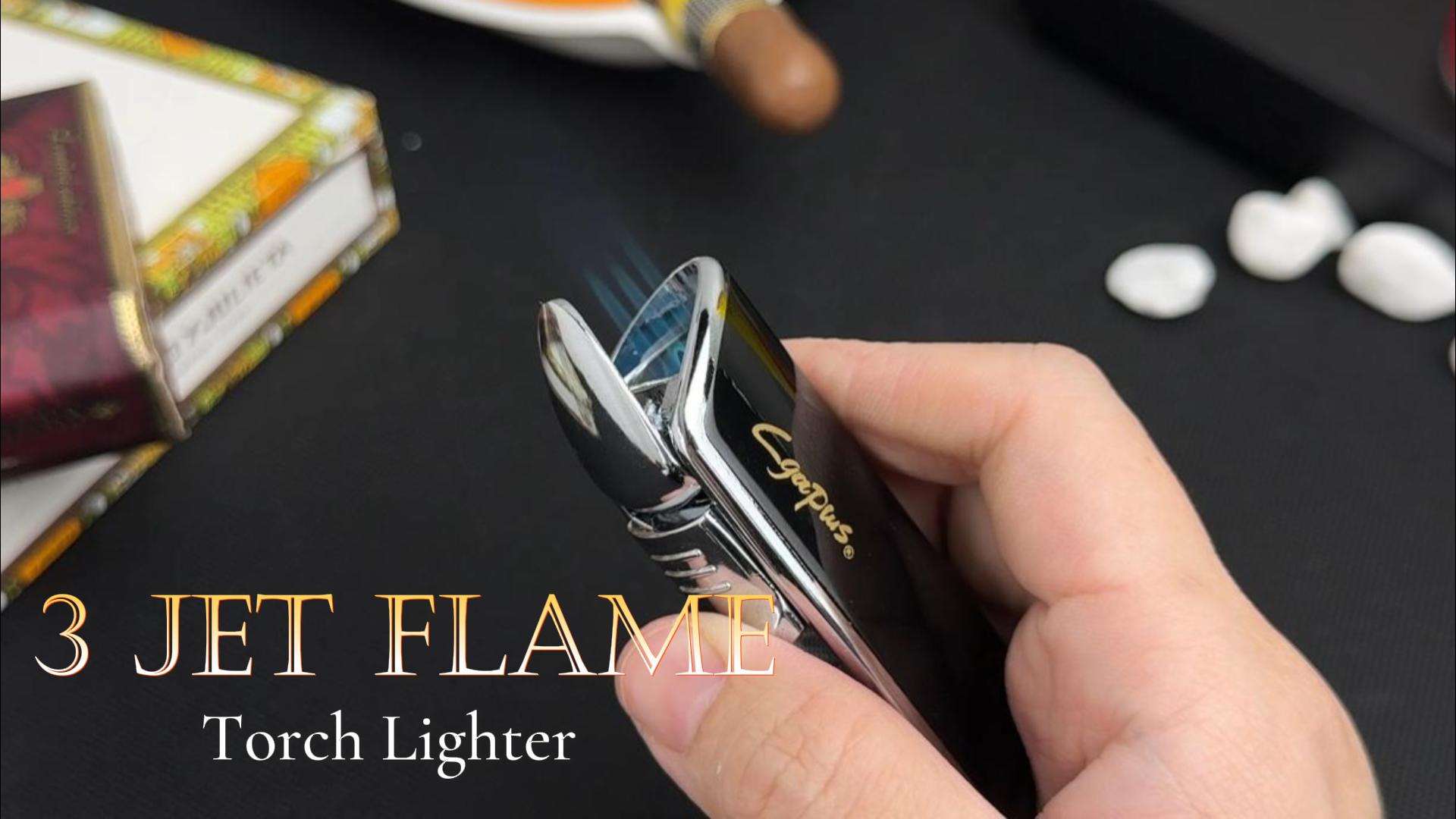Encendedor de Mechero Triple Llama Recargable de Butano miniatura 7