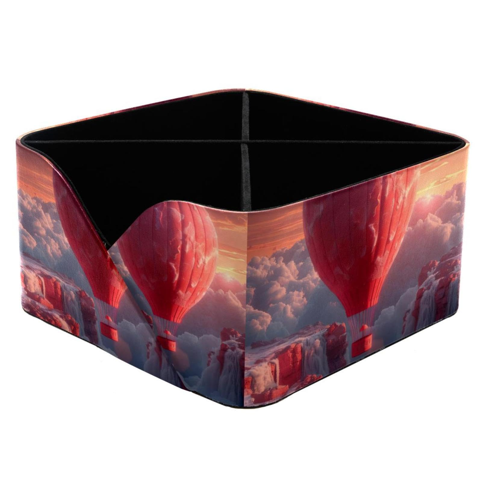 Porte-stylo rectangulaire rose à double compartiment pour bureau