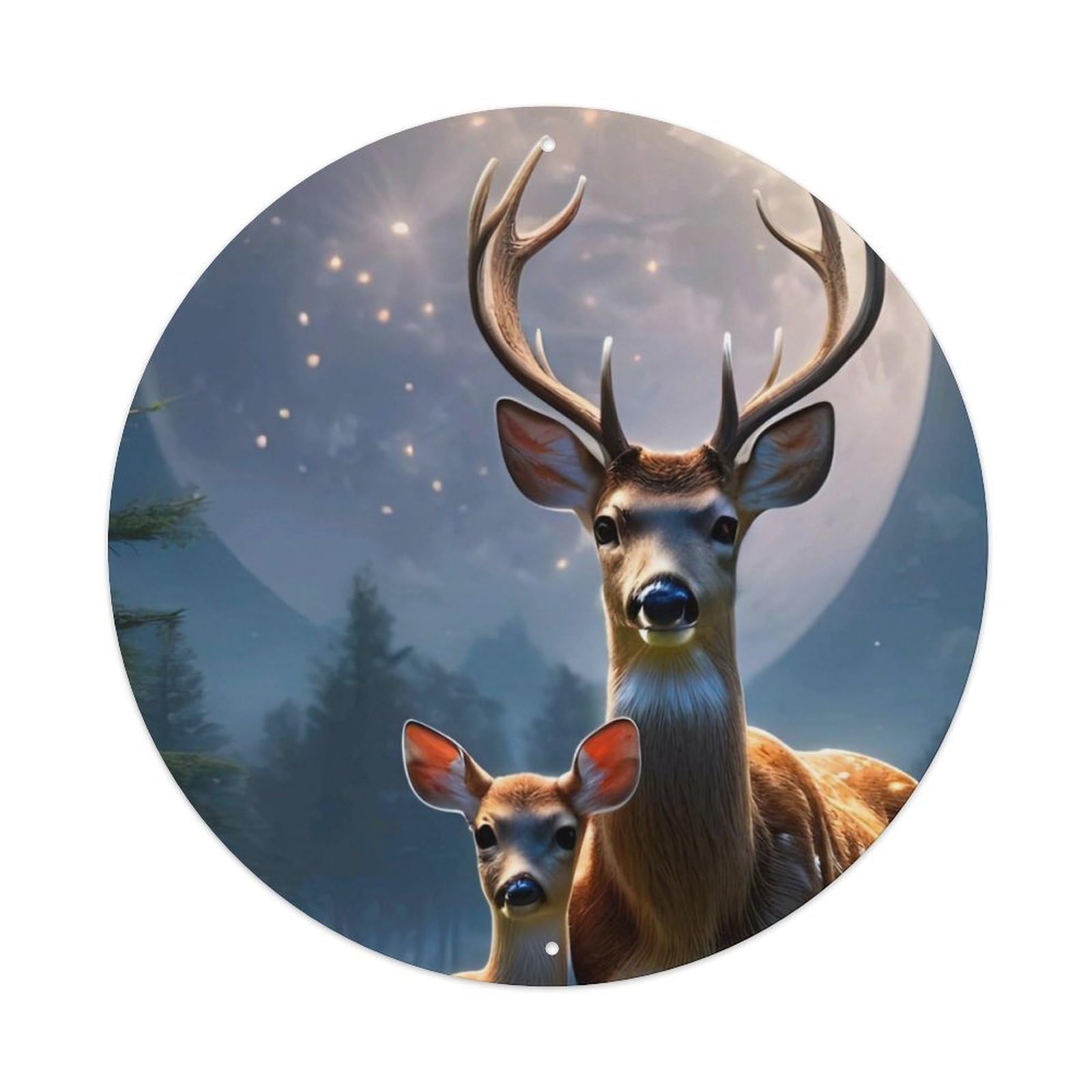 Animal Sika Deer Metal Tin Sign