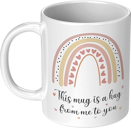 Miniatura 1 de Taza de regalo para mejor amiga, hermana, mamá, papá, esta taza es un abrazo de mí a ti, abrazo en una taza, Thinking Of You, taza novedosa de