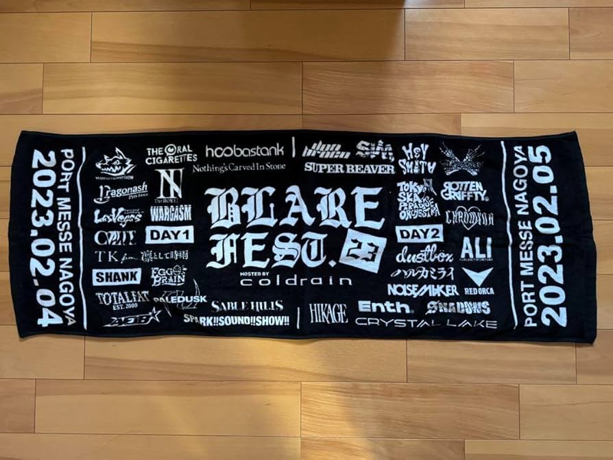 Amazon｜BLARE FEST 2023 ブレアフェス タオル｜ハンドタオル - ホーム