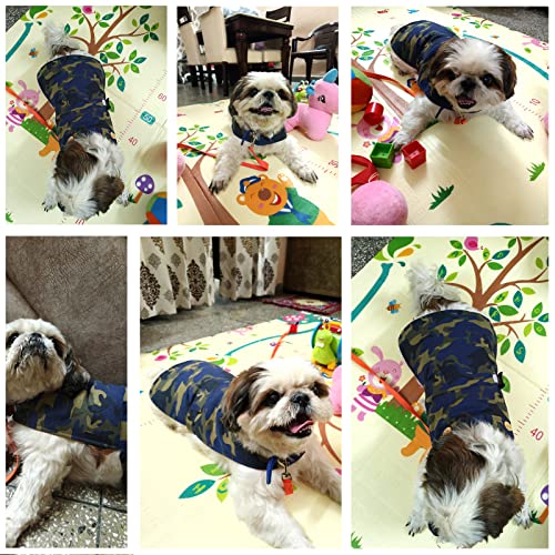 Image of Lulala Dog Fleece Squire Jacket,Winter Coat for Small Medium Large Dogs, Soft Warm Polar Fleece Cold Weather Vest Clothes for Dog Boy Girl Indoor and Outdoor,Camouflage Print(Green,16Inch)
