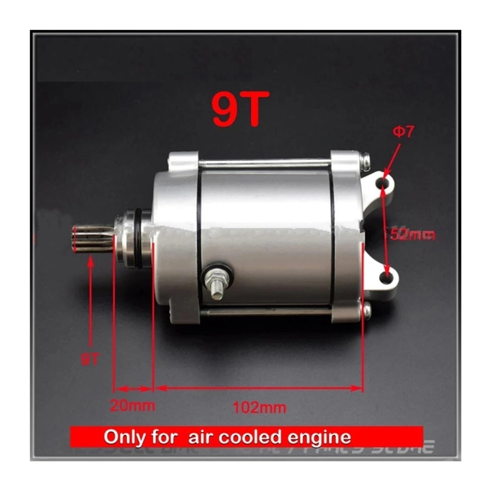 Motor Generador para Zongshen 250 ATV Piezas De Motor Refrigerado por Aire Ciclomotor Scooter ATV CG200 / CG250 9T 11 Dientes Arranque De Motor(Water Cooled 9T)
