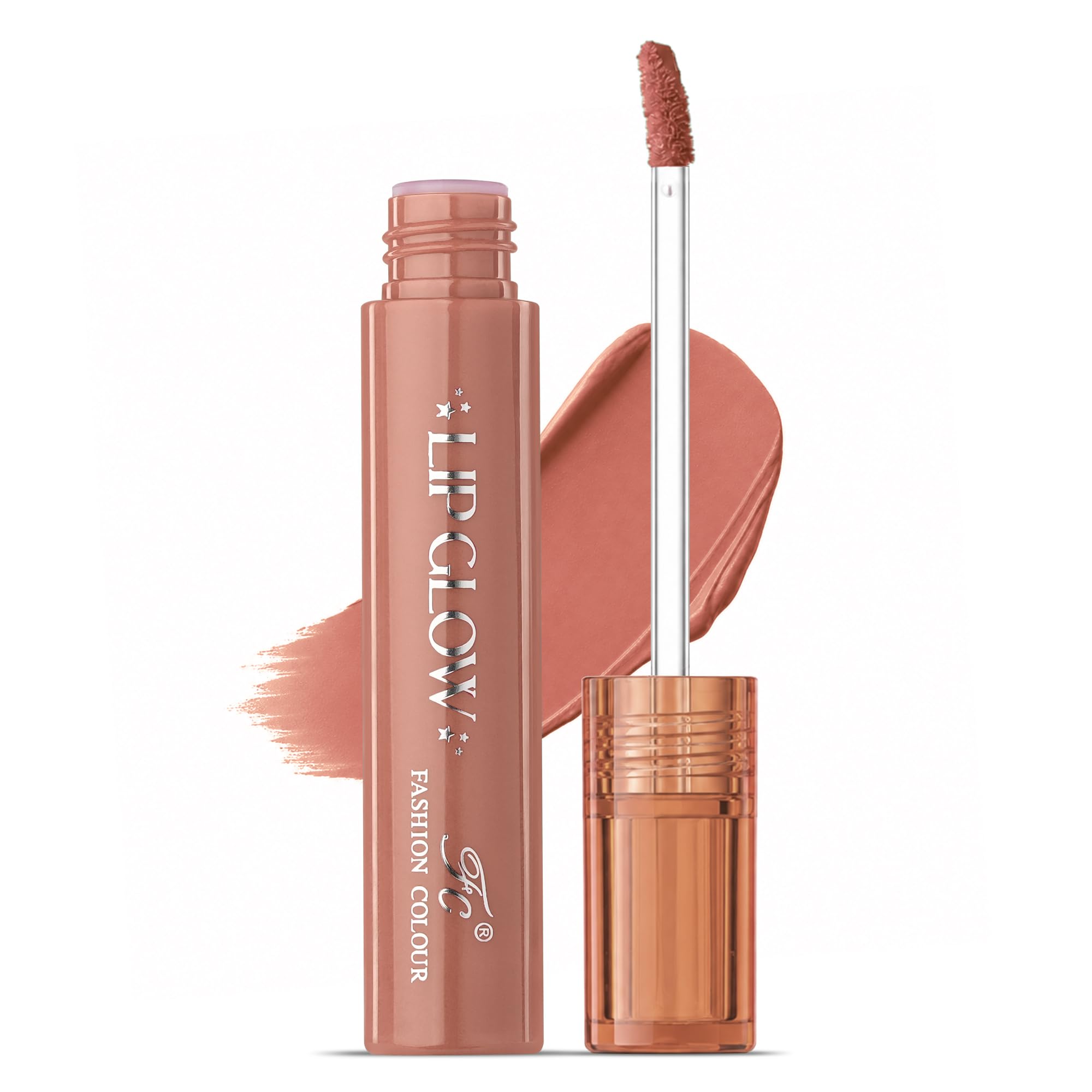 Fashion Colour Pretty Lip Glow Liquid Lipstick Waterproof | Matte Finish | Non Transfer 16 Hours Wear | Liquid Lipstick Nudeshade To Boldshade | Perfectly fit to all Indian Skin Tones | (#Toffee, 3ML)-image-31