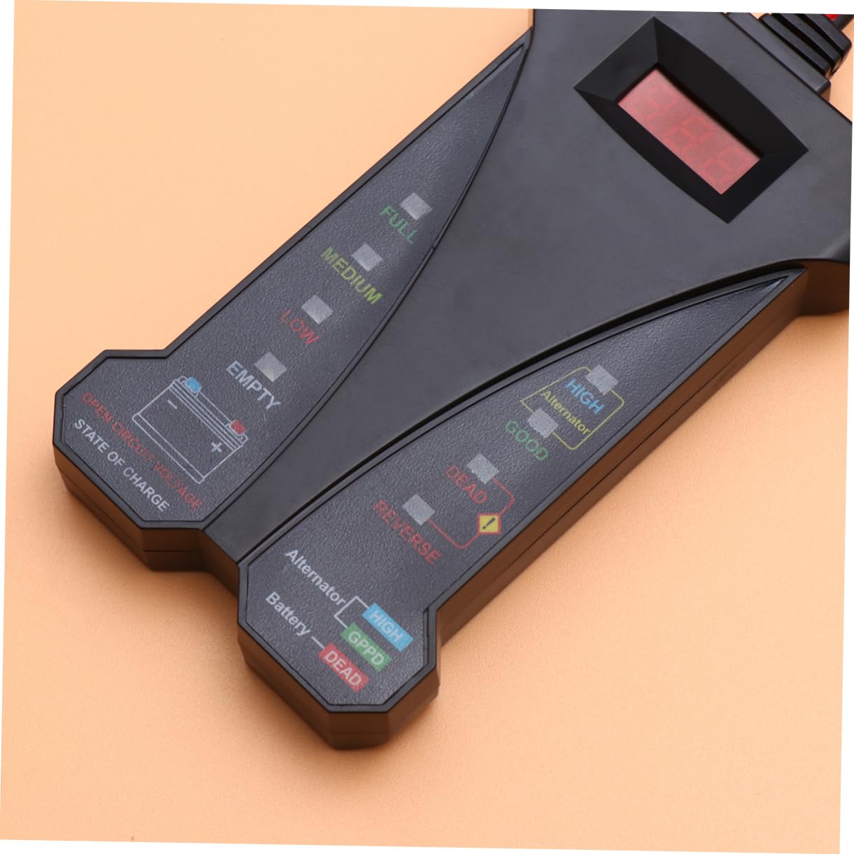 jojofuny Tester Digitale per Batteria Auto Voltmetro Analizzatore Funzionamento Ricarica Strumento Diagnostico Batterie Veicoli Automobilistici Rilevatore Carico Protezione Polarità