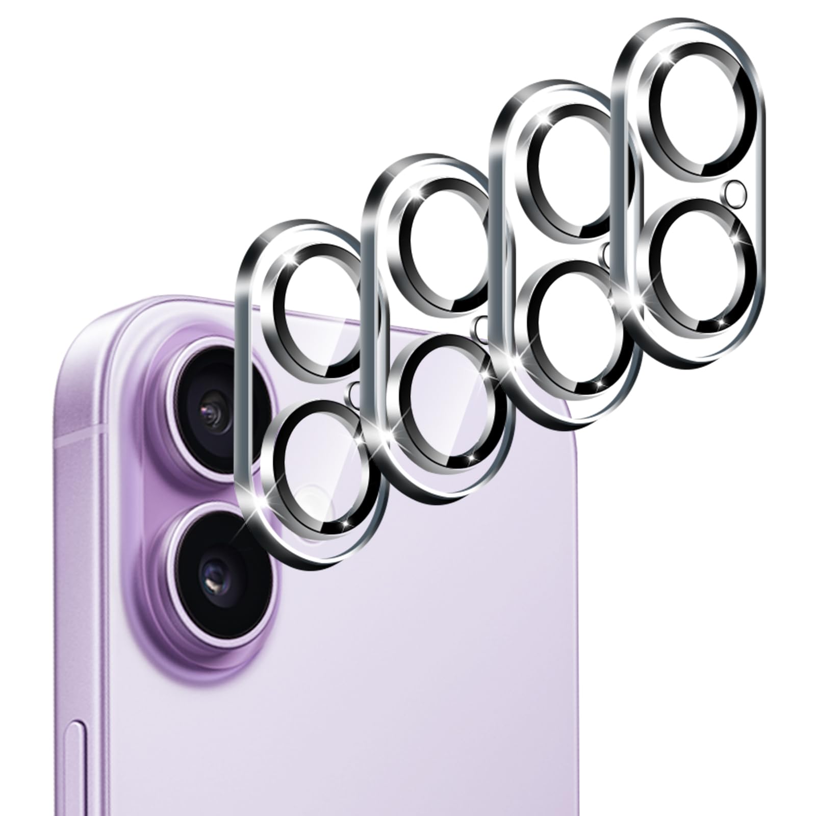 ivoler Caméra Arrière Protecteur Pour iPhone 16 Plus Verre Trempé Anti Rayures