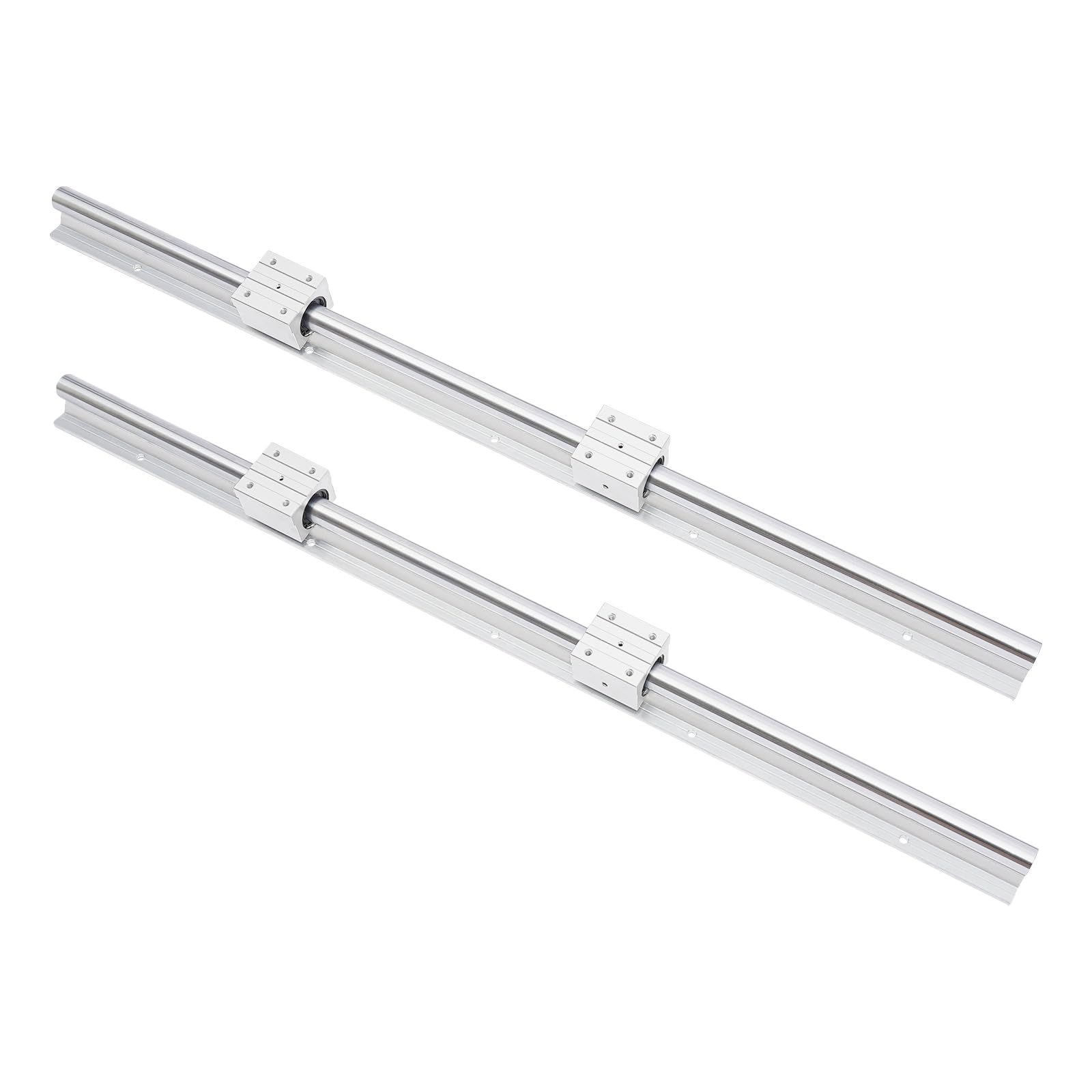 Guida lineare SBR25, 1000 mm, guida lineare antiruggine, 2 guide lineari e 4 blocchi di cuscinetto, per stampanti 3D fai da te e macchine CNC