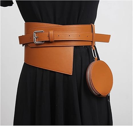 Amazon Co Jp ファッションウエストベルト 女性用ベルトpuレザーコルセット伸縮性ハイウエストブラックワイドレディウエストバンドウィーブ ベルト A ワンサイズ 服 ファッション小物