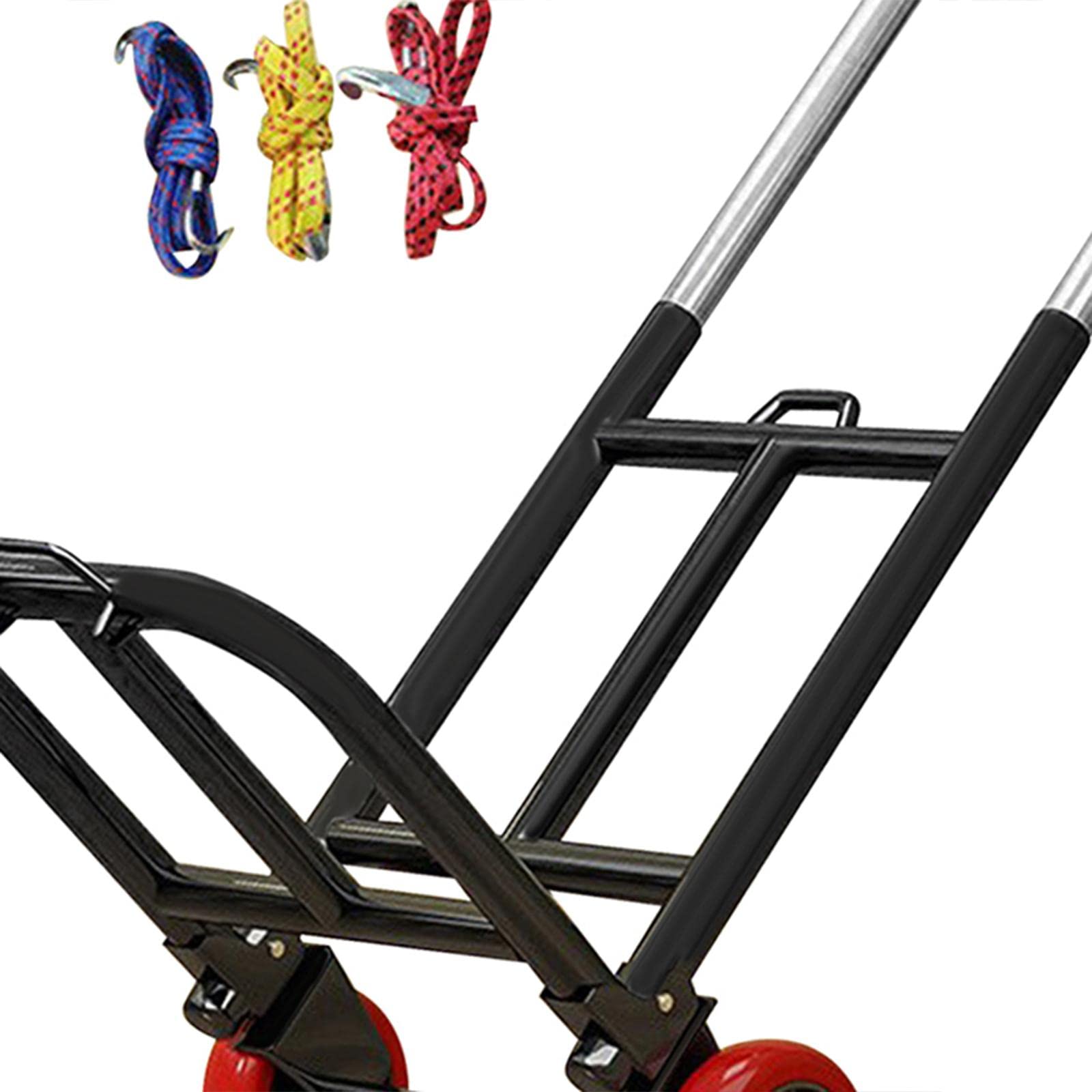 Amagogo Klappbare Sackkarre, Einkaufswagen, mit Teleskopgriff, Gepäckwagen, Allzweck-Gepäckwagen, für Umzug, Transport, Büro, Reisen