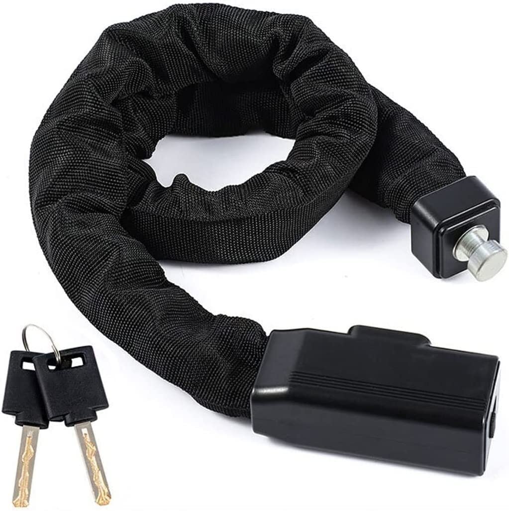 Lucchetto antifurto con Cavo, Lucchetto per Bicicletta in Lega di Acciaio MTB, Accessori per Bici da Moto, Lucchetto a Catena per Bici elettrica, lucchetti per Ciclismo (Nero 100 cm)