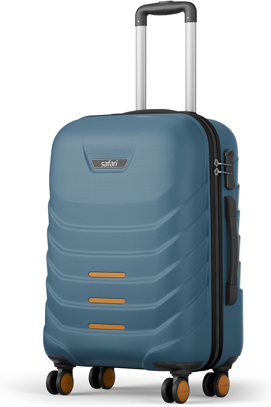 Crescent 8 Wheels Trolley Bag Hard Case Polycarbonate 360 Degree Wheeling System Luggage, Travel Bag, Suitcase for Travel, Trolley Bags for Travel, Ink Blue, Single (66 cm), Luggage