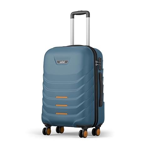 Safari Crescent 8 Wheels 66cm Medium Check-in Trolley Bag Hard Case Polycarbonate 360 Degree Wheeling System Luggage, Travel Bag, Suitcase for Travel, Trolley Bags for Travel, Ink Blue