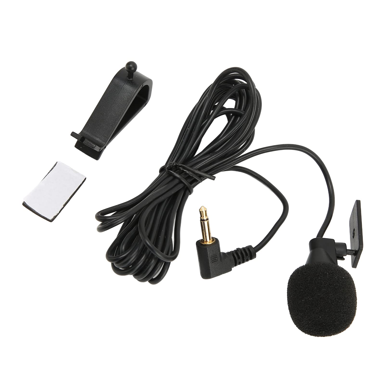 Externes 3,5-mm-Mikrofon, Automikrofon, Plug-and-Play, Genaue Datenübertragung mit U-Clip für Langstreckenübertragung, Geeignet für die Meisten Autoradios