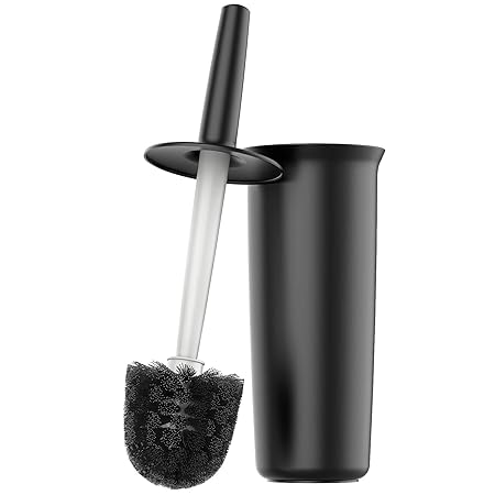 MR.SIGA Toilet Bowl Brush and Holder for Bathroom - Black