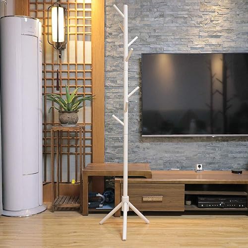 Miniatura 3 de MAYAGU Percha de madera maciza Perchero de pie Perchero colgante de ropa Percha Dormitorio