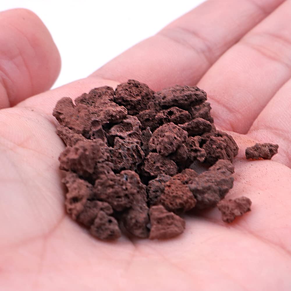 240g Gránulos de Roca de Lava,paisajismo Decorativo para Cuencos de Fuego,fogatas,Juegos de leños de Gas,chimeneas de Interior o Exterior - (3-5 mm)