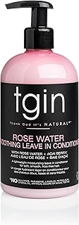 tgin Rose Water Smoothing Leave-In Conditioner for Natural Hair - Protective Styles - Curls - Waves - Detangler - Great fo...