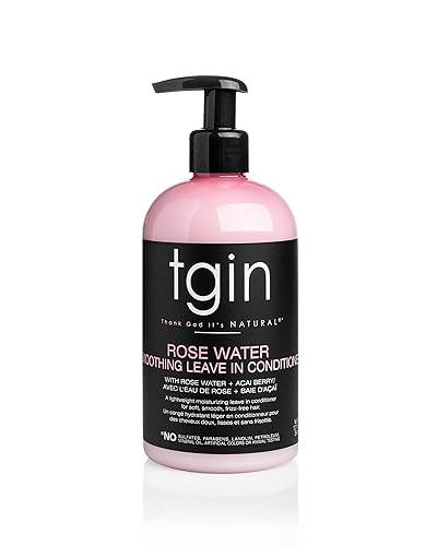 tgin - Acondicionador suavizante de agua rosa para cabello natural estilos protectores rizos ondas desenredante ideal para cabello de baja porosidad