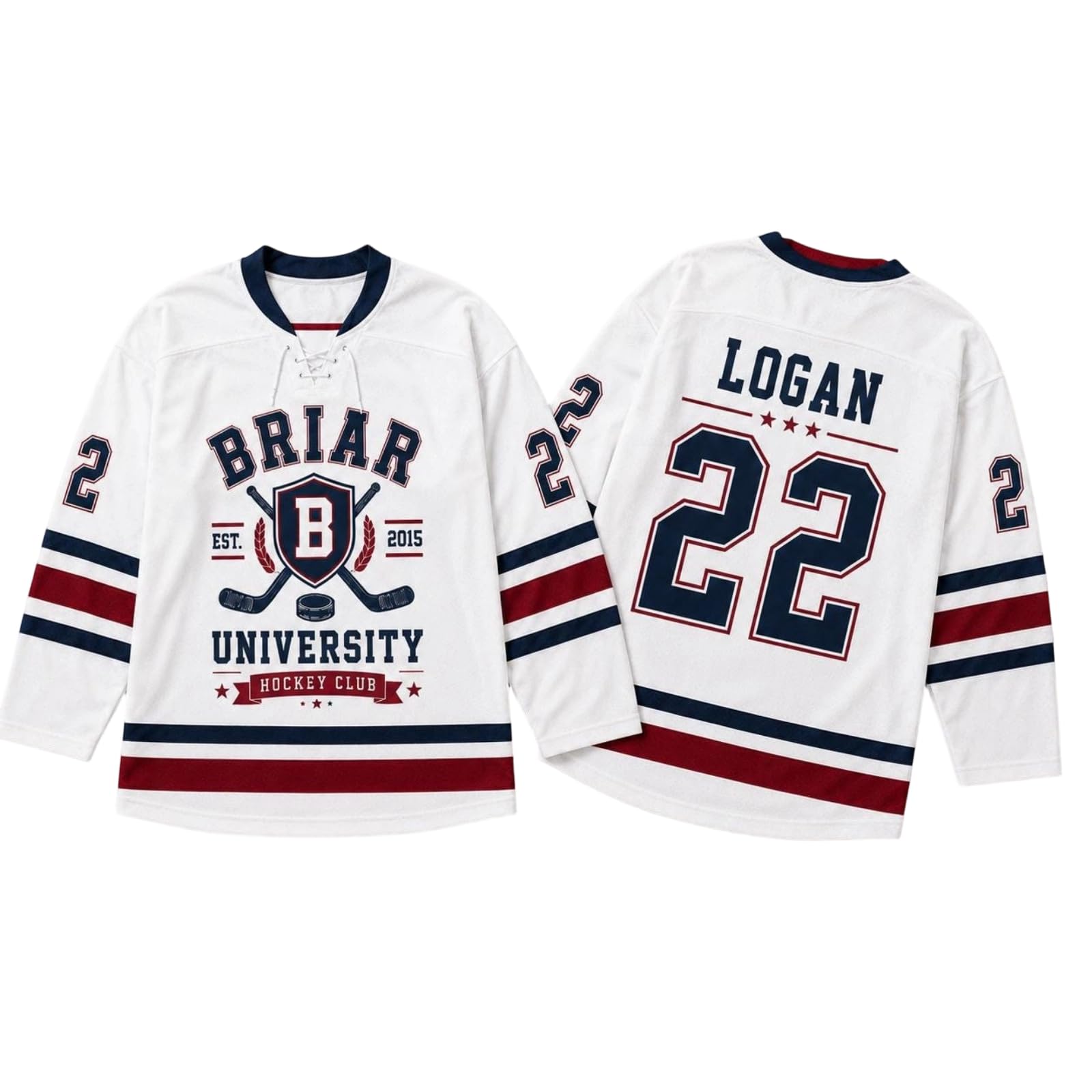 Off Campus Hockey Jersey Graham 44 & Logan 22 & Tucker 46 & Dean 66 Briar U Jersey Shirt Vneck Sweatshirt Sport Pullover Unisex Long Sleeve Sports Inspired Shirts Off Campus Merch for Fans — image 1