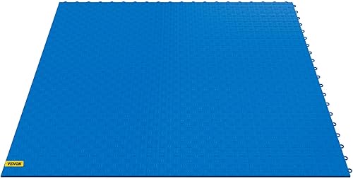 Miniatura 10 de VEVOR Suelo de garaje, azulejos de suelo entrelazados duraderos, paquete de 50, azulejos de garaje antideslizantes con placa de diamante, soporta