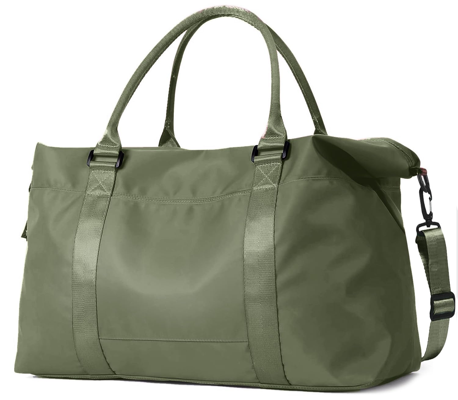 Travel Duffle Bag, Weekender Travel Bag Men Small Gym Bag for Women, Hospital Bag for Labor and Delivery, Overnight Bag Luggage Bag with Trolley Sleeve, Airplane Travel Essentials for Flying(Green)