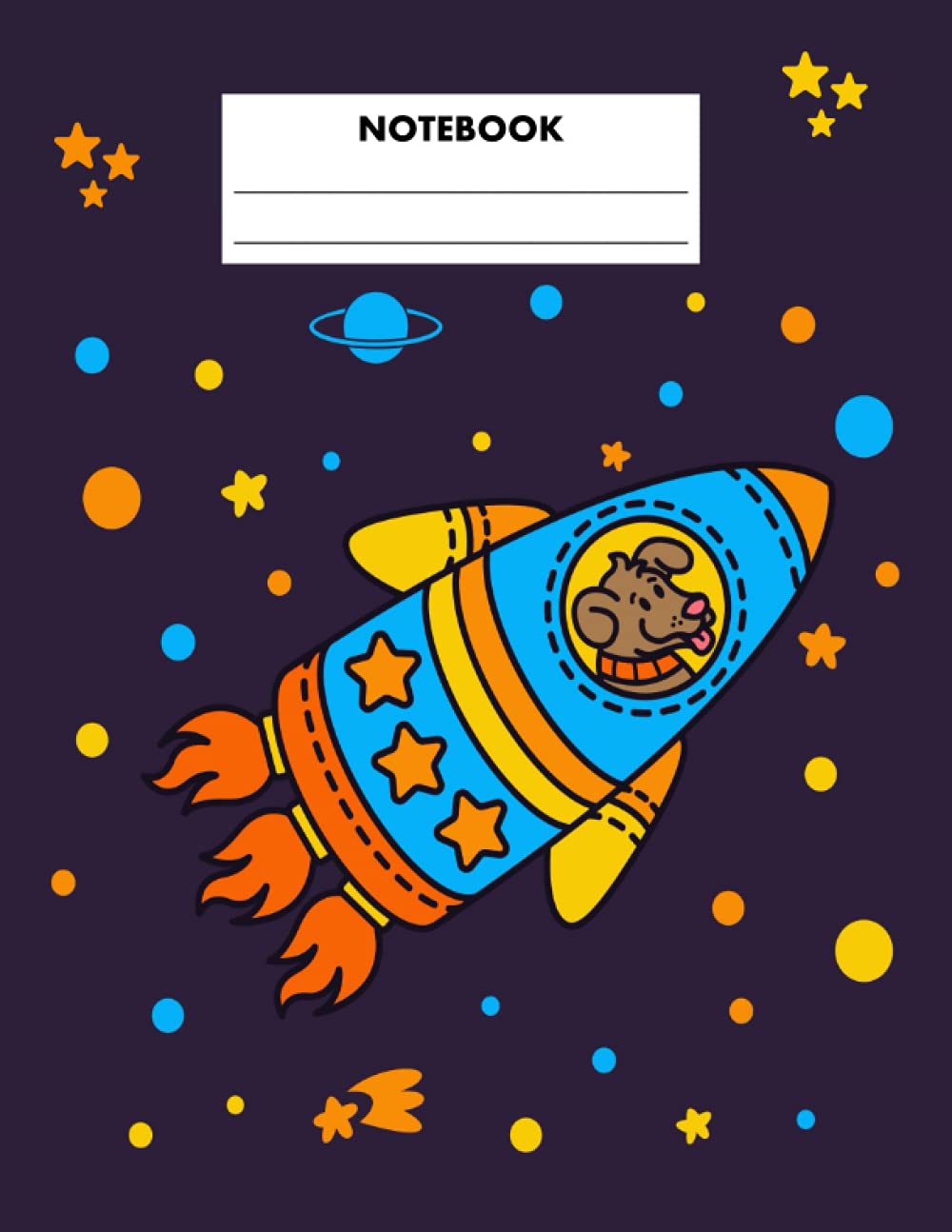 PRIMARY COMPOSITION NOTEBOOK: Dog Astronaut Themed Primary Composition Notebook K-2 and beyond, 120 pages, 6o sheets with Dog in Spaceship Design (DOG ASTRONAUT COMPOSITION NOTEBOOKS)