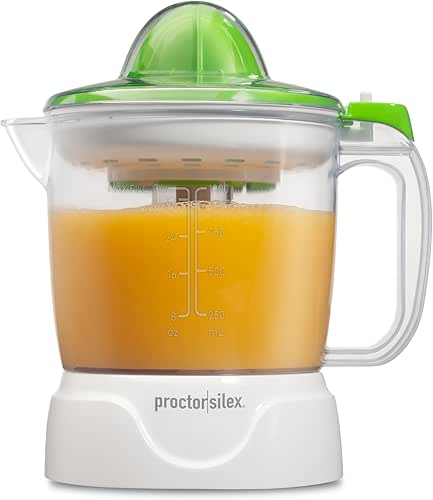 Proctor Silex Electric Citrus Juicer Machine, Large 34 oz. Pitcher,
