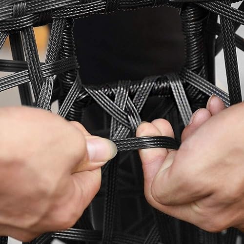 Miniatura 6 de CTK Materiales de reparación de ratán sintético plano marrón, herramientas de reparación de mimbre de ratán de plástico, reparación de muebles de