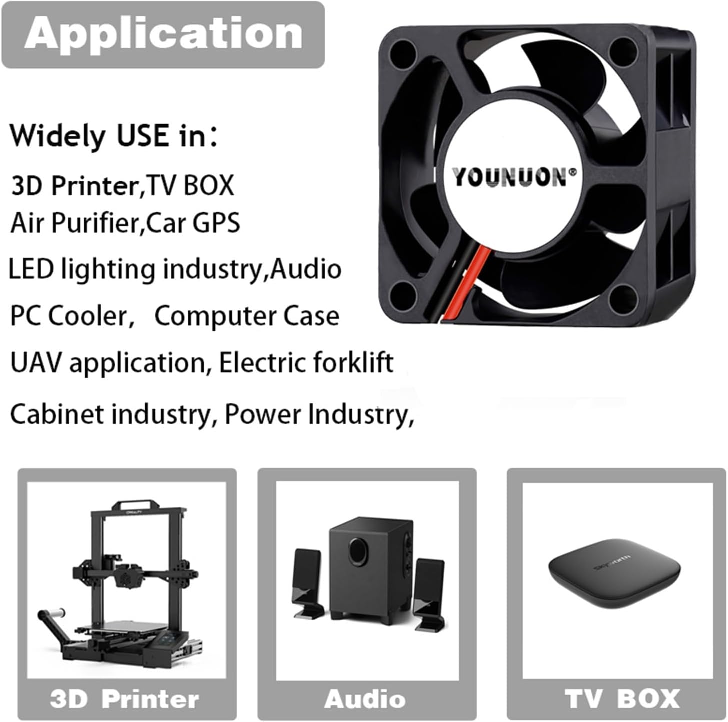 2pcs Ball Bearing 40mm 24V 12V 5V 4020 Cooling Fan Computer Case Cooling Fan 2PIN/3PIN 4cm 40x40x20mm 1.57 Inch 3D Printer Fan(Color:24V Sleeve)