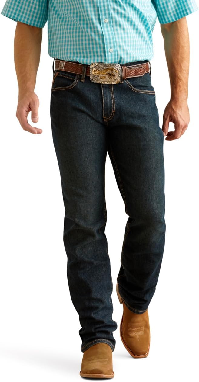 ARIAT Mens M4 Relaxed Stretch Pro Series Ray Boot Cut, Blackstone