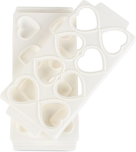 Miniatura 4 de Moldes para ravioles de forma única (paquete de 2)  Mini corazones  Máquina de pasta rellena casera  Bandeja de 2 piezas y prensa para hacer 8