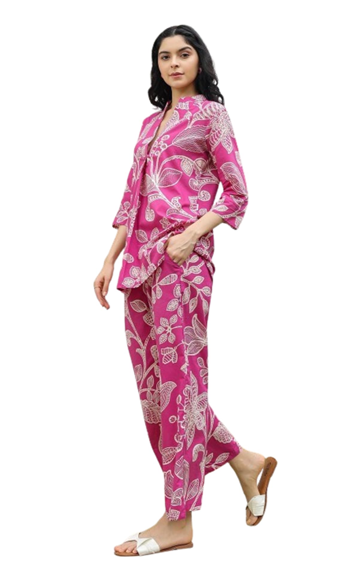 Kalaanj Women's Pink Kurta Set For || Coords Set (Sp-225-226)